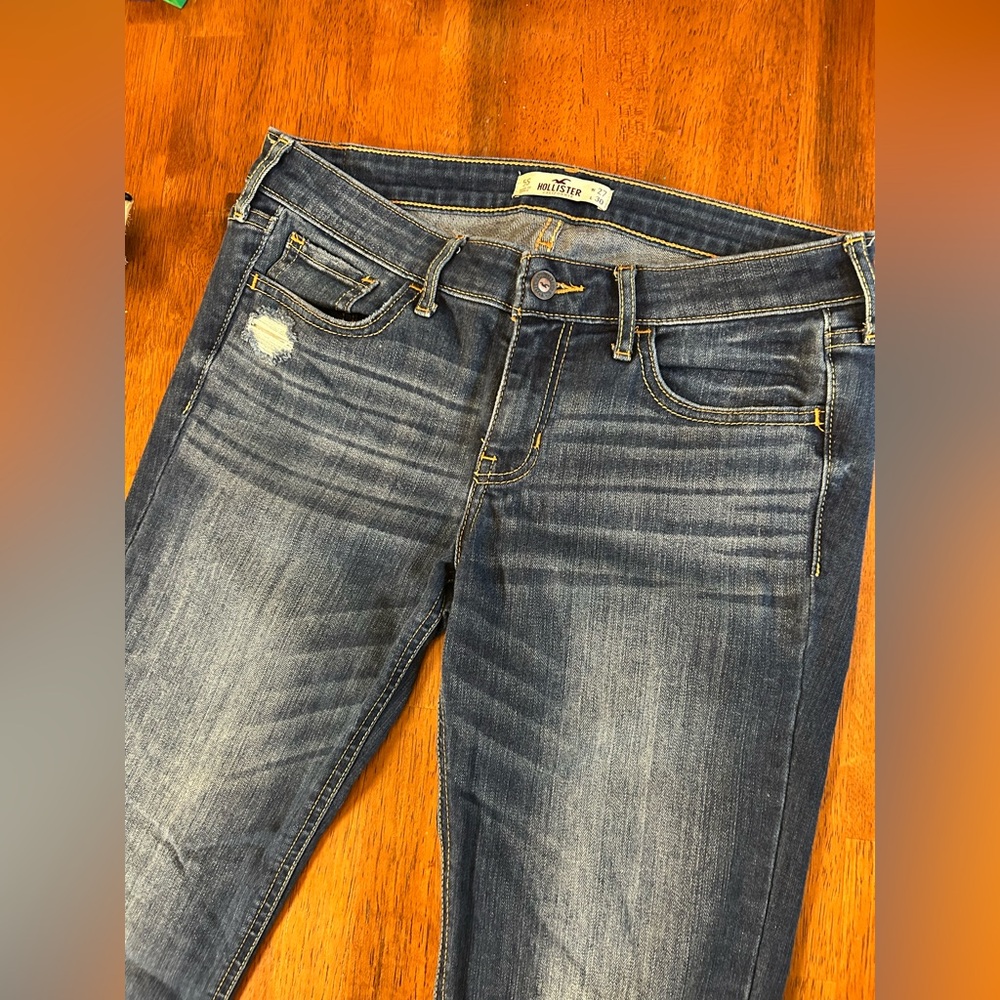 Hollister Y2K Straight Jeans W27 L30 | Women Size 5S | Low Rise Distressed Denim - Picture 10 of 16